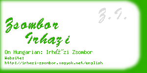 zsombor irhazi business card